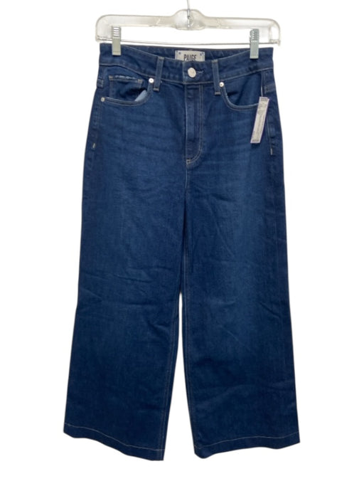 Paige Size 25 Dark Wash Cotton Blend Denim 5 Pocket Button & Zip Fly Jeans Dark Wash / 25