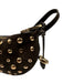 Zara Brown & Gold Suede Studded Zip Top Shoulder Bag Crescent Bag Brown & Gold / Small