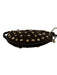 Zara Brown & Gold Suede Studded Zip Top Shoulder Bag Crescent Bag Brown & Gold / Small