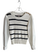 Nanette Lepore Size S White & Black Rayon Blend Long Sleeve Striped Knit Top White & Black / S