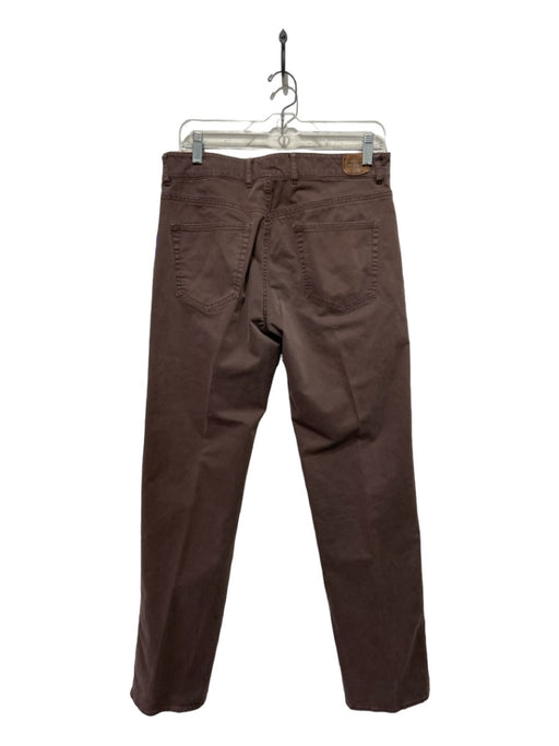 Peter Millar Size 33 Brown Cotton Blend Solid Khakis Men's Pants 33