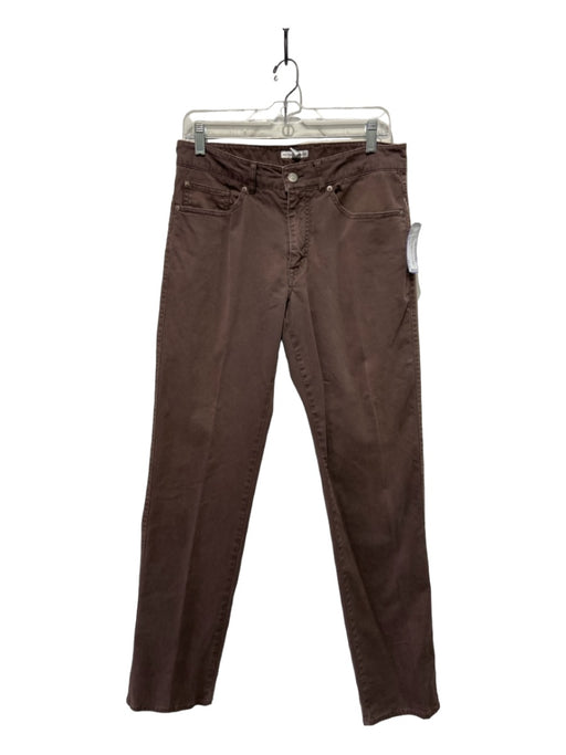 Peter Millar Size 33 Brown Cotton Blend Solid Khakis Men's Pants 33