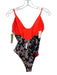 Maaji Size L Neon Orange & Beige Polyester & Spandex Adjustable straps Swimsuit Neon Orange & Beige / L