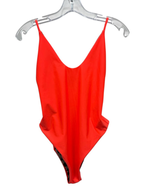 Maaji Size L Neon Orange & Beige Polyester & Spandex Adjustable straps Swimsuit Neon Orange & Beige / L