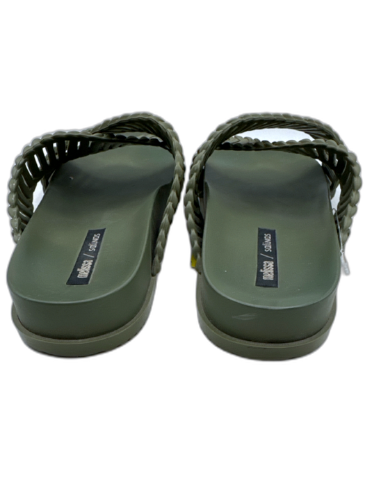 melissa / salinas Shoe Size 7 Olive Green Rubber Criss Cross Slide Mules Sandals Olive Green / 7