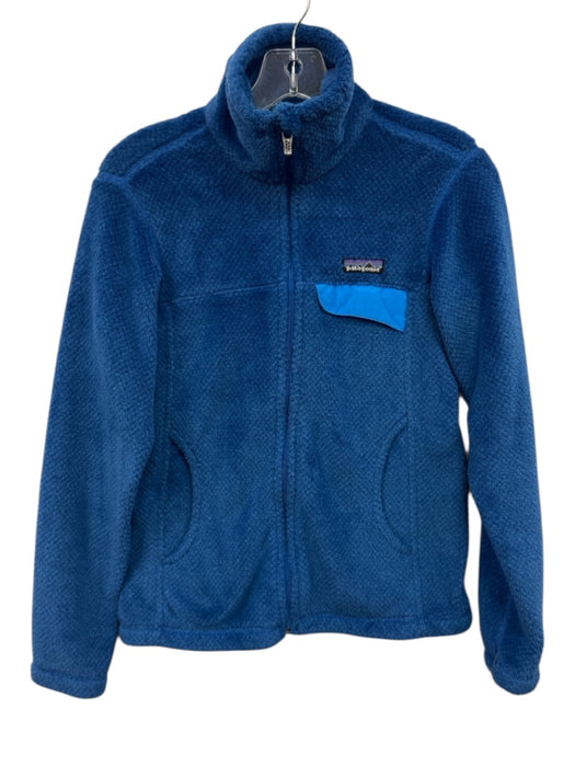 Patagonia Size XS Blue Polyester Zip Close Fleece turtle neck Jacket Blue / XS