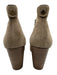 Rag & Bone Shoe Size 37.5 Taupe Leather Zip Close Block Heel Suede Boots Taupe / 37.5