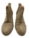 Rag & Bone Shoe Size 37.5 Taupe Leather Zip Close Block Heel Suede Boots Taupe / 37.5