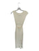 Pants Store Size S Cream Viscose Sleeveless Ribbed Open Back Maxi Dress Cream / S