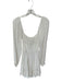L Space Size S White & Gold Viscose Long Sleeve Metallic Thread Dress White & Gold / S