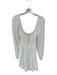 L Space Size S White & Gold Viscose Long Sleeve Metallic Thread Dress White & Gold / S