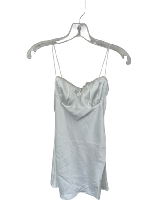 Princess Polly Size 4 White Polyester Spaghetti Strap Sweetheart Neckline Dress White / 4