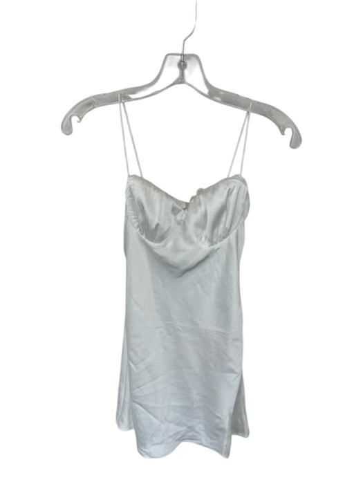 Princess Polly Size 4 White Polyester Spaghetti Strap Sweetheart Neckline Dress White / 4