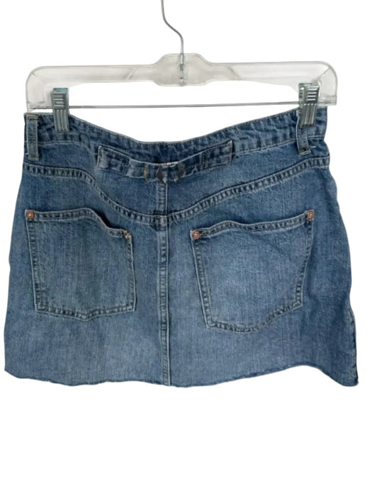 We The Free Size 28 Med Dark Wash Cotton Cut off Denim Skirt Med Dark Wash / 28