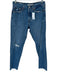 Levi's Size 27 Med Dark Wash Cotton High Waist Straight Leg distressed Jeans Med Dark Wash / 27