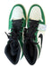 Nike Air Jordan Shoe Size 9 Green & White Leather High Top Athletic Sneakers Green & White / 9