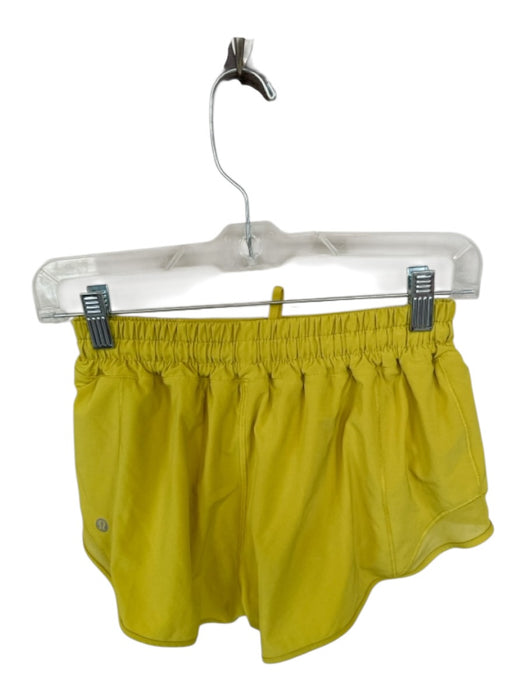 Lululemon Size 6 Chartreuse Polyester Blend Elastic Waist Athletic Shorts Chartreuse / 6