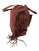 All Saints Reddish Brown Suede Fringe Open Top Bag Reddish Brown / M