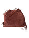 All Saints Reddish Brown Suede Fringe Open Top Bag Reddish Brown / M