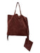 All Saints Reddish Brown Suede Fringe Open Top Bag Reddish Brown / M