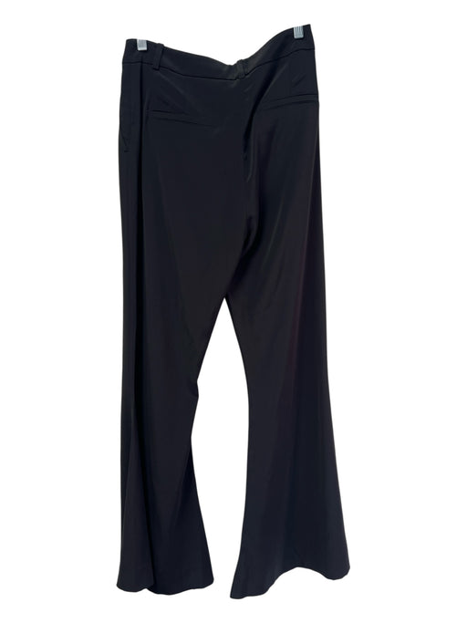 Reiss Size 2 Black Polyester Pockets zip fly Wide Leg Trouser Pants Black / 2
