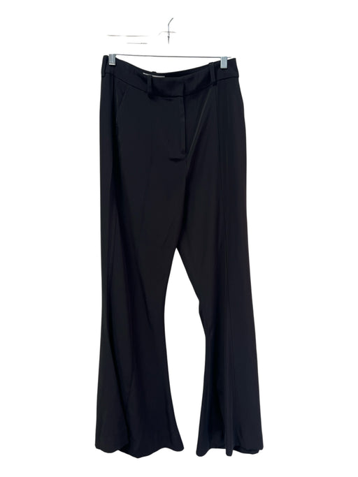 Reiss Size 2 Black Polyester Pockets zip fly Wide Leg Trouser Pants Black / 2