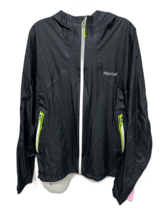 Marmot Size XL Black Synthetic Solid Windbreaker Zip Up Men's Jacket Black / XL