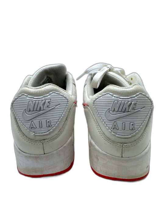 Nike Shoe Size 10 White & Red Leather Solid Sneaker Men's Shoes White & Red / 10