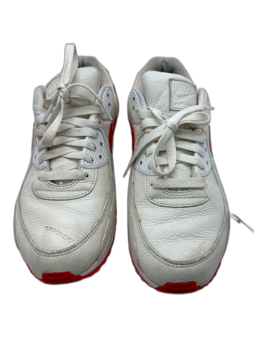 Nike Shoe Size 10 White & Red Leather Solid Sneaker Men's Shoes White & Red / 10