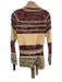 The Great Size 0 Burgundy Red & Beige Cotton & Acrylic Collar Wrap Cardigan Burgundy Red & Beige / 0