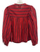 Mother Size XS Purple & Red Cotton Long puff sleeve Stripe 1/4 Snap Top Purple & Red / XS