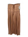 Ulla Johnson Size 0 Rose Gold No Fabric Tag Satin Pleated Maxi Skirt Rose Gold / 0