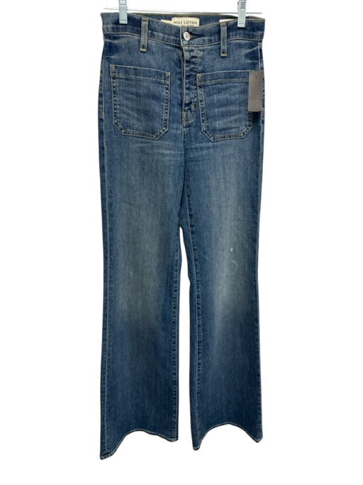 Nili Lotan Size 25 Medium Wash Cotton Denim Button Flap Patch Pockets Jeans Medium Wash / 25
