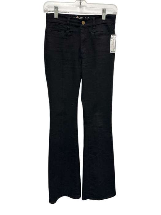 MIH Jeans Size 25 Black Cotton Blend Denim High Rise Flare Leg Jeans Black / 25
