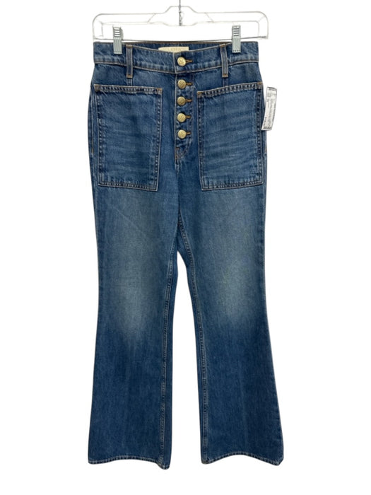Ulla Johnson Size 25 Medium Wash Cotton Denim Button Fly High Rise Jeans Medium Wash / 25
