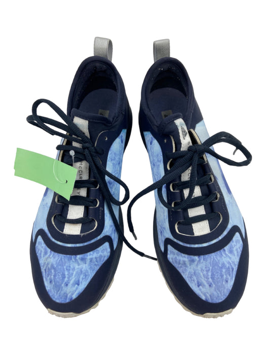 Stella McCartney Adidas Shoe Size 8 BLUE MULTI Synthetic Abstract Laces Sneakers BLUE MULTI / 8