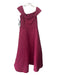 Rickie Freeman for Teri Jon Size 8 Wine Red Polyester Textured Back Zip Dress Wine Red / 8