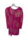 Shoshanna Size 4 Pink & Gold Silk Long Sleeve Metallic Back Zip Dress Pink & Gold / 4