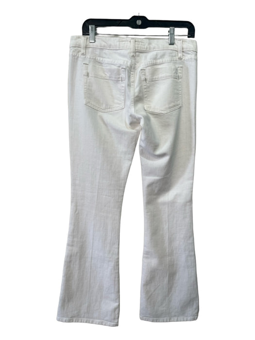 Joe's Size 30 White Cotton Flare Hem Low Rise Jeans White / 30