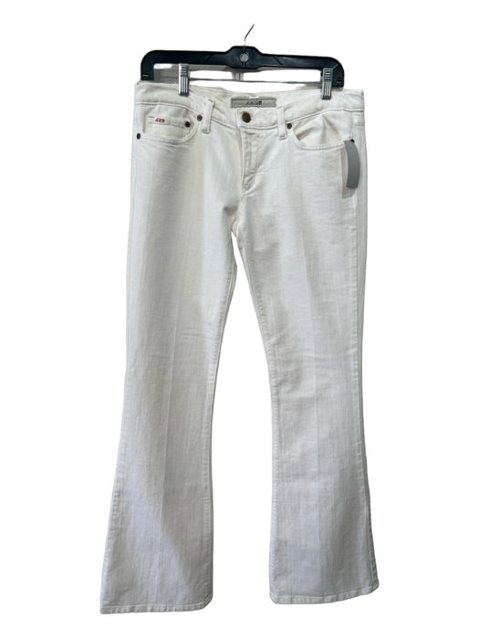 Joe's Size 30 White Cotton Flare Hem Low Rise Jeans White / 30