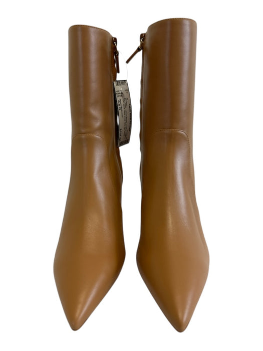 Stuart Weitzman Shoe Size 8.5 B Camel Brown Leather Pointed Toe Booties Camel Brown / 8.5 B