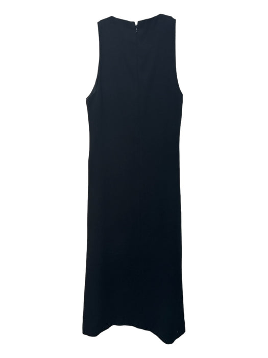 Theory Size 6 Black Triacetate & Polyester Sleeveless Back Zip Full length Dress Black / 6