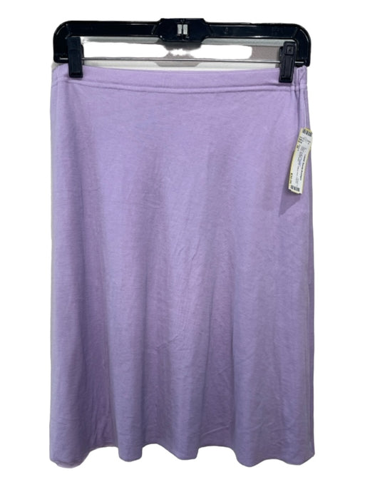 Zucca Size M Lilac Cotton Elastic Waist Knit Frayed Hem Skirt Lilac / M