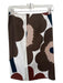 Marimekko Size 6 Brown & Multi Cotton Back Zip Darted Skirt Brown & Multi / 6