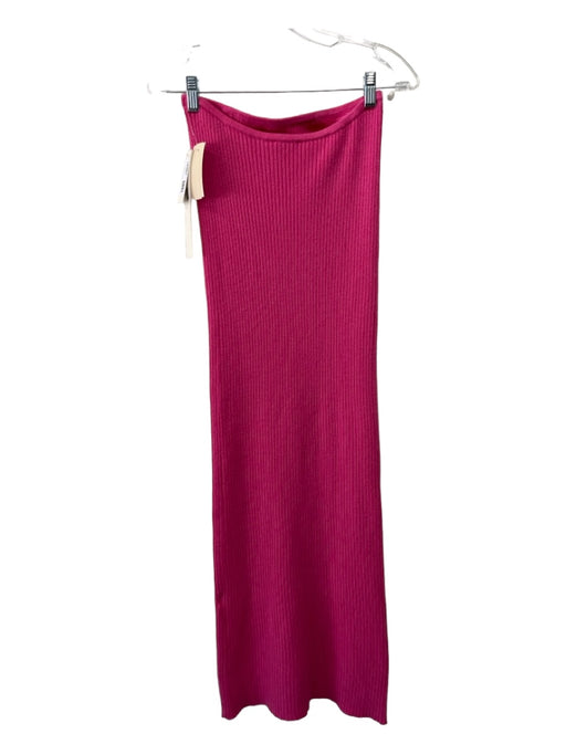 Lapointe Size M Pink Cashmere Strapless Ribbed Knit Tube Dress Pink / M