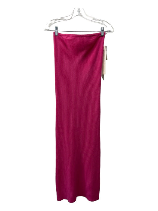 Lapointe Size M Pink Cashmere Strapless Ribbed Knit Tube Dress Pink / M