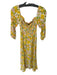 Faithful The Brand Size 4 Yellow & Green Rayon Short Balloon Sleeve Maxi Dress Yellow & Green / 4
