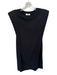 Babaton Size S Black Cotton Sleeveless Shoulder Pads Dress Black / S