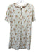 Reformation Size S Cream White, Pink & Green Viscose Blend Floral Dress Cream White, Pink & Green / S