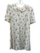 Reformation Size S Cream White, Pink & Green Viscose Blend Floral Dress Cream White, Pink & Green / S